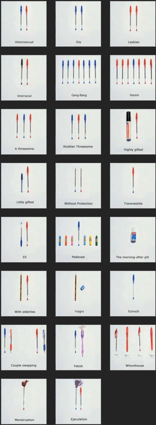 Sex explained graphically by pens